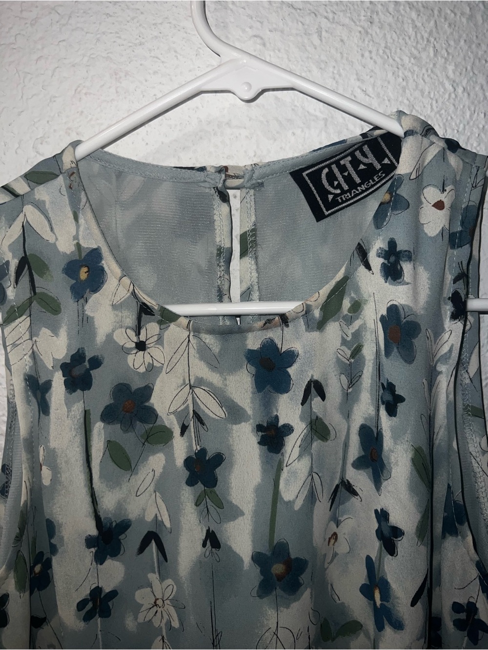 City Triangles Light Blue Floral Maxi Dress